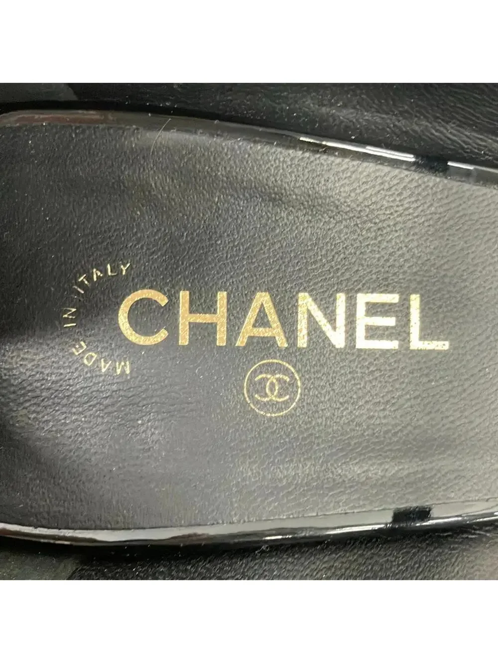 Chanel Black Red Patent Leather Women's #281179C61B
